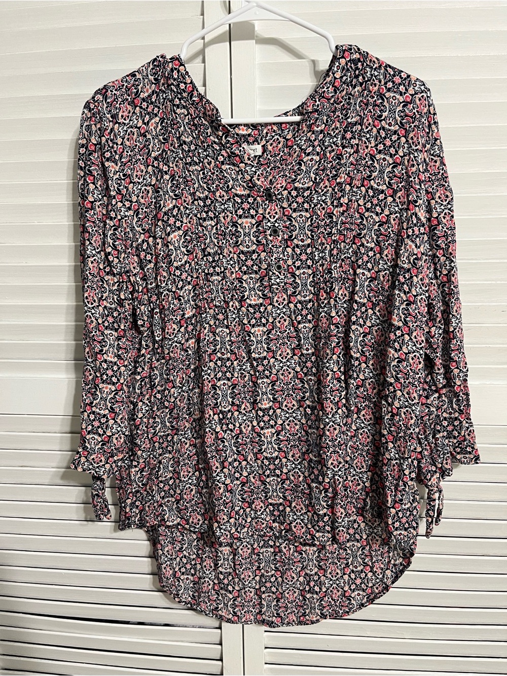 Westport Pink and Black Floral Tunic Top - Picture 9 of 9